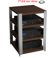 JS-01 F3 Série HIFI Équipement audio et vidéo Amplificateur Rack CD Sound Stand Bois Alliage d'aluminium Amp Cabinet