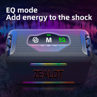 Altavoz Inalámbrico de Alta Potencia Hot Zealot S95 de 120 W con Iluminación RGB, Dispositivo de Audio para Fiestas, Altavoz Portátil Resistente al Agua para Exteriores, TWS