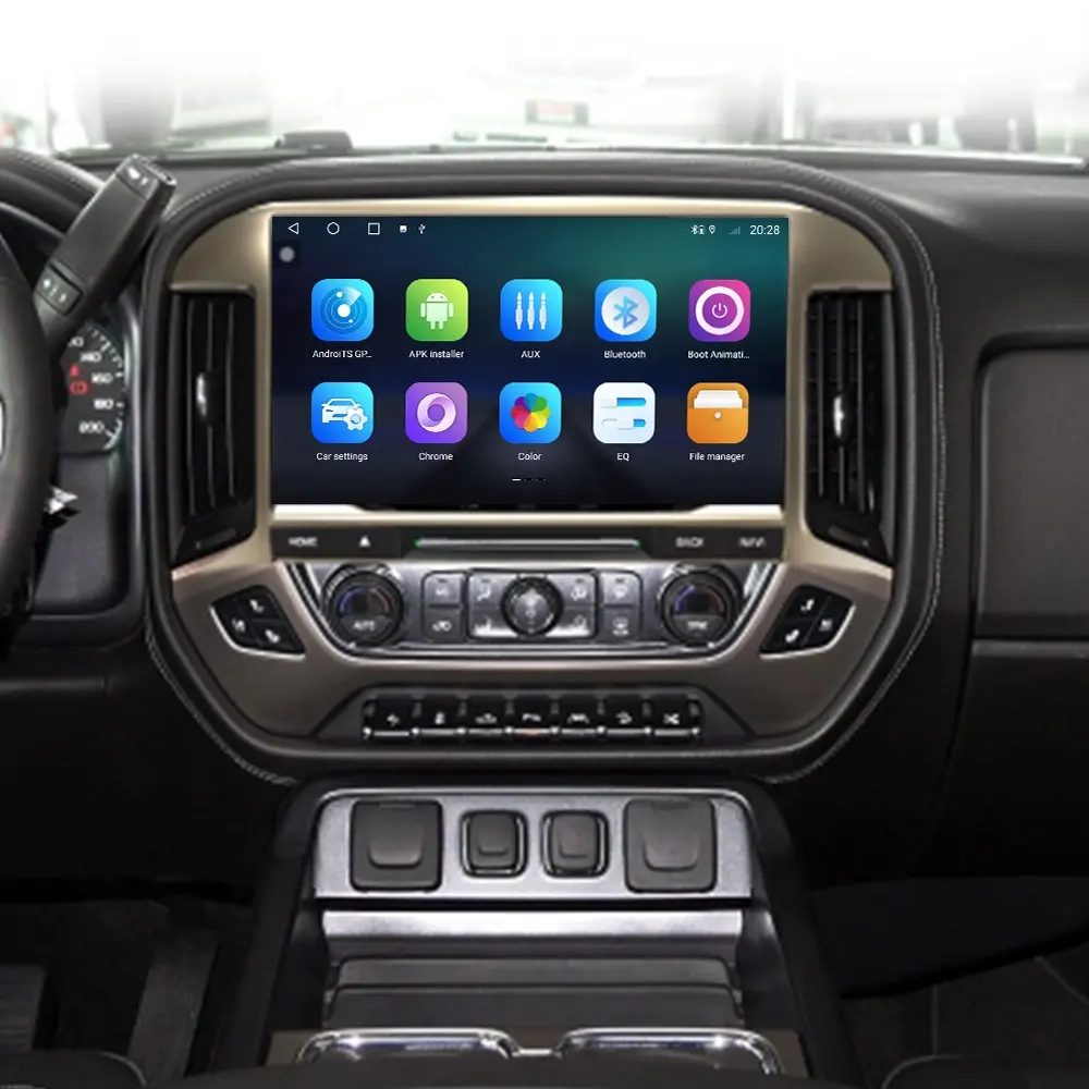 12.3 inç 128GB Tesla radyo için Chevrolet Silverado 2014-2019 Android 10 araba GPS multimedya oynatıcı otomatik Stereo ana ünite Navigati