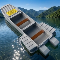 Bateau Pliant Robuste en PE Léger, Modulaire, pour Transport sur Toit de Voiture, Épaissi, Renforcé, Écologique, Recyclable, Idéal pour Kits de Pêche