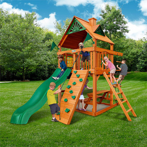 Nouvelle conception Starsky SK01, aire de jeux en bois, maison de jeu en bois, structure d'escalade avec balançoire et toboggan pour le jeu familial - Product Image 4