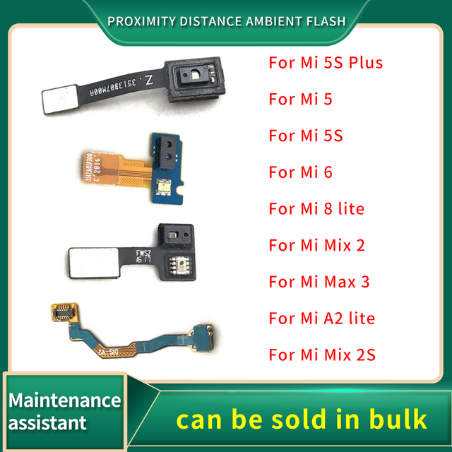 Proximity Distance Ambient Flash Light Sensor Flex Cable For Xiaomi Mi 5 5S Plus 6 8 A2 Lite Max 3 Mix 2 2S Proximity Distance