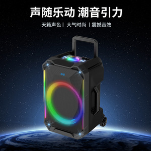 Portable 12-Inch Bluetooth <b>Speaker</b> With Microphone Rechargeable Battery For Outdoor Karaoke Fitness <b>USB</b> Flash Drive Support - Product Image 1