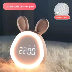 Phim Hoạt Hình Vòng Thỏ LED Đồng Hồ Báo Thức Đèn Thiết Kế Hiện Đại Ấm Trắng Phát Ra Thông Minh Mini Ánh Sáng Ban Đêm Cho Sinh Viên Và Trẻ Em - Product Image 6