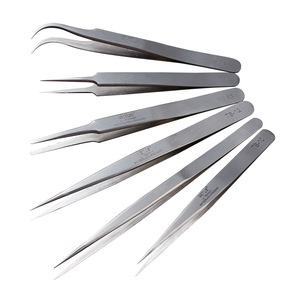 Pincettes en acier inoxydable à pointe fine, outils de manucure de précision pour la décoration des ongles et la fabrication de bijoux - Product Image 3