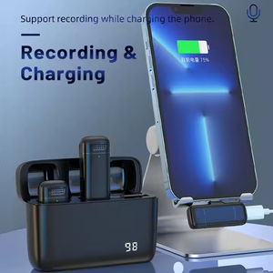 Microphone cravate sans fil K13 avec affichage numérique, étui de charge, réduction de bruit, lumières LED, enregistrement haute définition - Product Image 3