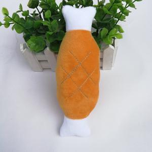 Fabrika doğrudan çevre dostu kadife polar Pet oyuncak interaktif ses çiğneme tavuk kemik bacak peluş köpekler ve kediler için adedi 10 adet - Product Image 6