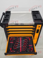 Nouvelle série jaune 2026 : Chariot à outils en acier laminé à froid SPCC avec kit de 258 outils, 7 tiroirs et serrure à clé pour garage et entretien automobile
