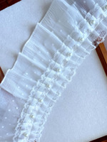 Dentelle de Venise brodée florale hydrosoluble en mousseline, coton et polyester, personnalisée OEM pour robes et jupes de cérémonie