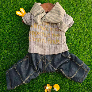 겨울용 애완동물 의류 플리스 조끼 네 다리 코튼 코트 테디 베어 슈나우저 말추스 요크셔 테리어 강아지 고양이 옷 - Product Image 5