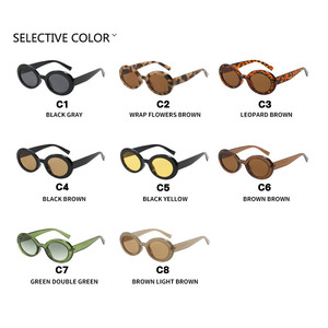 European and American Children's Unisex Oval <b>Sunglasses</b> 2024 New Retro Fashion UV400 Protection - Product Image 5