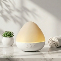 Diffuseur d'huiles essentielles à ultrasons, humidificateur d'air à brume fraîche, diffuseur d'arômes avec lumières LED bleues et blanches chaudes pour chambre à coucher