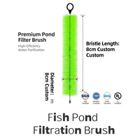 Brosse filtrante triangulaire pour bassin, brosse filtrante pour écloserie, poils en PP pour bassin à poissons