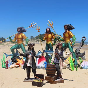 Garden Decor Fiberglass Movie Figure Sculpture <strong>Life</strong> <strong>Size</strong> Resin <strong>Pirates</strong> <strong>Statues</strong> - Product Image 2