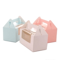 Boîte à Cupcake en papier personnalisée 2020, boîte à faveur de fête de mariage, emballage de gâteau, boîte à gâteau avec fenêtre en PVC transparent