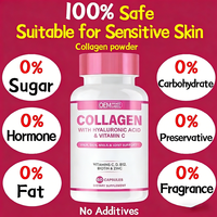 Capsules de collagène hydrolysé avec acide hyaluronique et vitamine C, complément de peptides de collagène anti-âge pour l'élasticité de la peau
