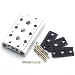 Base de Válvula Solenoide de Aleación de Aluminio 4V210, Conexión Roscada, Colector 200M, Colector 4V310 300M, Base 100M, Placa de Conexión 400M - Product Image 1