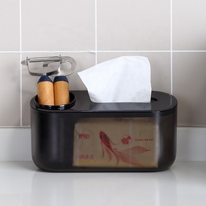 Portafazzoletti da Parete in Plastica con Design Moderno, Contenitore Multiuso <span class=keywords><strong>per</strong></span> Cucina, Toilette e Bagno - Product Image 2