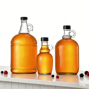 En stock, bouteille de vin, de vodka ou de <span class=keywords><strong>whisky</strong></span> en verre transparent de Californie réutilisable avec poignée pour le vin, 50 ml, 100 ml, 1 L, 1,5 L, 2 L, 2,5 L, 3 L, 4 L, 5 L - Product Image 6