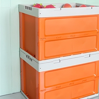 Caisse de rangement pliable avec panneau latéral transparent, boîte de rangement pliable pour la maison, organisateur de placard empilable, personnalisable