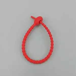 可调扣环松开尼龙拉链带可重复使用的聚氯乙烯硅胶拉链带
