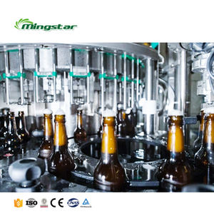 Bcgf máquina de enchimento de cerveja líquida, 8-6-1 500bph 3 em 1 automática 330ml garrafa de vidro de pequena escala máquina de enchimento de água - Product Image 5