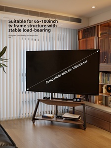 Mueble/Consola de <span class=keywords><strong>TV</strong></span> Móvil de Madera Maciza Estilo Antiguo para Dormitorio o Sala de Estar, Compatible con Televisores de 65 a 100 Pulgadas y Más, DSG042 - Product Image 5