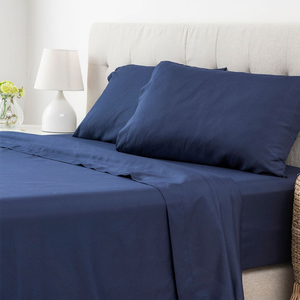 Fabricant de draps de lit, ensembles de literie de 4 pièces, ensembles de draps en microfibre de couleur unie pour lit King Size - Product Image 2