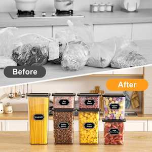 Different Capacity PP Rectangle Eco-Friendly Plastic Food <b>Storage</b> Sealed <b>Box</b> <b>Kitchen</b> <b>Storage</b> Container Black - Product Image 6