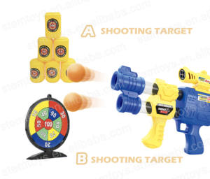 二合一男女通用户外运动游戏套装空气动力泡沫子弹射击枪杆儿童教育竞技玩具塑料制造 - Product Image 6