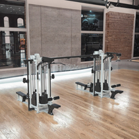 Équipement de fitness de musculation Commercial Gym 8 entraîneur de base avec caractéristiques en acier réglables pour la musculation et le travail des jambes