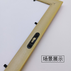 Zero Hanging Wall <b>Mount</b> Bracket 9x38mm 2mm Thickness Black Painted Iron For Picture <b>Frame</b> Mounting - Product Image 5