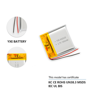 OEM/ODM Haute Sécurité 3.7V/180mah 602020 Poche Commerciale Micro Batterie Lithium Polymère Rechargeable - Product Image 4