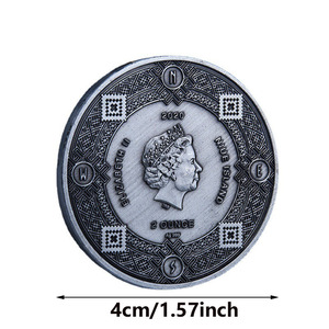 Moneda de Metal Grabada con el Diagrama del Árbol de la Vida y el Dios Sol - Moneda Conmemorativa de la Reina Isabel de Inglaterra, Plateada, Patriótica - Product Image 2