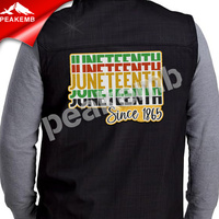 Personnalisé Juneteenth Sice 1865 Chenille Brodé Fer sur Patchs Logo Noir Histoire Patch Broderie Chenill Patches 1-3 Jours