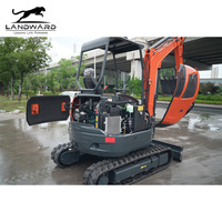 Mini-excavatrice diesel Landward, livraison gratuite, 2 tonnes, 3,5 tonnes, micro-excavatrice hydraulique sur chenilles pour la construction agricole, vente en gros