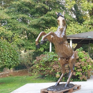 Décoration personnalisée, art de jardin, statue grandeur nature, sculpture de cheval en métal, grande sculpture en cuivre, laiton, bronze pour l'extérieur - Product Image 4