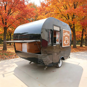 Vintage Food <b>Small</b> Coffee Trailer Full Equipped Mobile Restaurant Pizza Beverage Hot Dog Vending Carts Shop Truck Trailers - Product Image 4