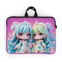 Bolsa para Portátil de 14-15 Pulgadas Personalizada por el Fabricante, Estilo Anime, Impresión Digital, Funda Protectora Suave para Computadora, Bolsa Delgada para Notebook