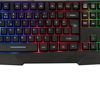 Clavier de jeu BOSSTON 104 touches Clavier rétroéclairé Gamer Clavier multimédia avec éclairage de jeu