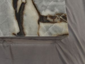 Tavolino da Caffè Rettangolare in Marmo Breccia Grigio, Arredamento di Lusso per Soggiorno in Pietra Naturale - Product Image 6