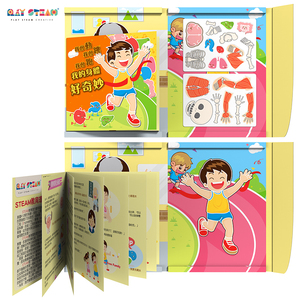 Rompecabezas Magnético de Papel con la Estructura del <span class=keywords><strong>Cuerpo</strong></span> Humano, <span class=keywords><strong>Libro</strong></span> de Rompecabezas Educativo con Dibujos Animados Coloridos, Juguete de Aprendizaje Preescolar para Niños - Product Image 3