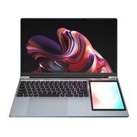 Nuovo Laptop Intel a Doppio Schermo 15.6'' + 7'' Touch Screen N100 Windows 11 Pro per Uso Aziendale con Tastiera Inglese