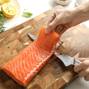 تصميم جديد سكاكين شرائح مخصصة 73 طبقات مسحوق دمشق الصلب حادة سكين المطبخ مع مقبض خشب الزيتون الطبيعي - Product Image 3