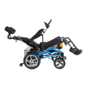 Silla <span class=keywords><strong>de</strong></span> <span class=keywords><strong>Ruedas</strong></span> Eléctrica Plegable Portátil con Respaldo <span class=keywords><strong>y</strong></span> Reposapiés Reclinables Eléctricos, Ligera <span class=keywords><strong>y</strong></span> Motorizada, a Buen Precio - Product Image 5