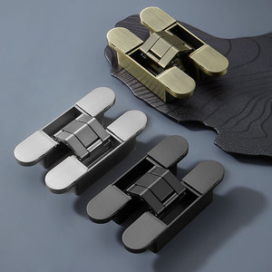 Nhà Máy Tốt Nhất 3D Có Thể Điều Chỉnh Vô Hình Đóng Mềm Lối Vào Cửa Bản Lề Màu Đen Ẩn Bản Lề Cho Cửa - Product Image 2