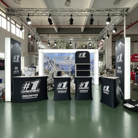 Étagère de présentation portable en métal pour salons professionnels, supermarchés, restaurants, événements, entreposage extérieur/intérieur et produits de marque