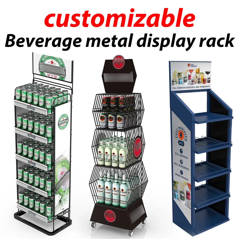 Moderne 4-Layer Aangepaste Pegboard Vloer Display Stand Metalen Display Rack Voor Verkooppunten Winkels Supermarkten