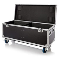 Estuche de vuelo de madera de aluminio maletero profesional 110x40x40 cm con ruedas caja de transporte para accesorios de escenario