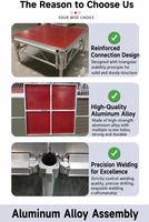 Scène de concert modulaire portable en aluminium à assemblage rapide pour événements, présentoirs de scène, événements d'entreprise et fêtes